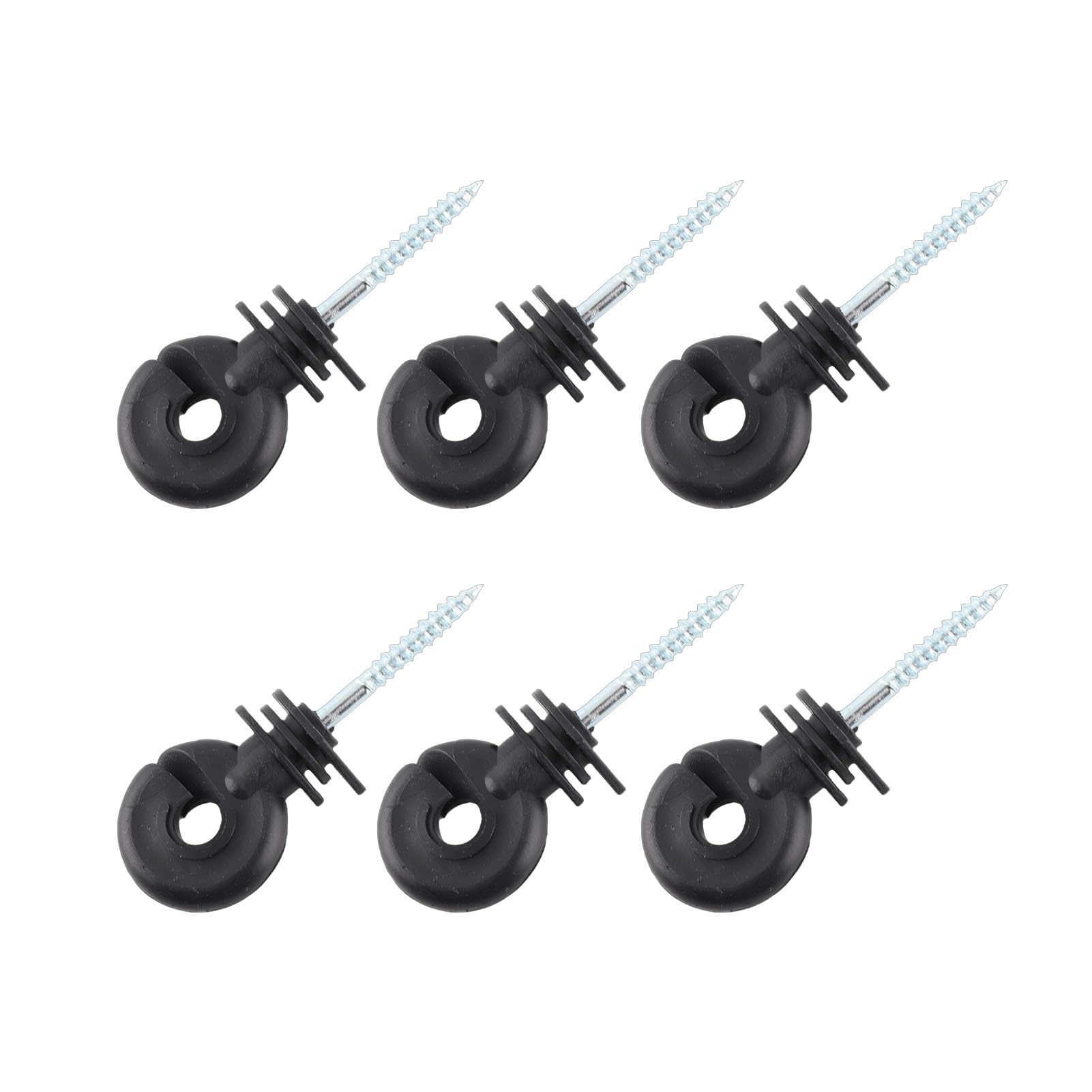 aqxreight Wkręty Izolatory do Ogrodzenia Elektrycznego, 100 Sztuk | High strength weatherproof wire fixation, suitable for farm meadow livestock fence accessory