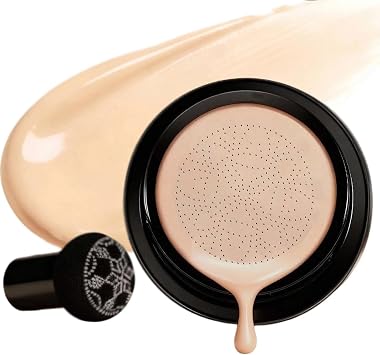 Head Foundation Cushion, Full Coverage CC Cream with Moisturizing, Long-Lasting & Brightens Skin, Evens Tone for All Skin Types Warm
