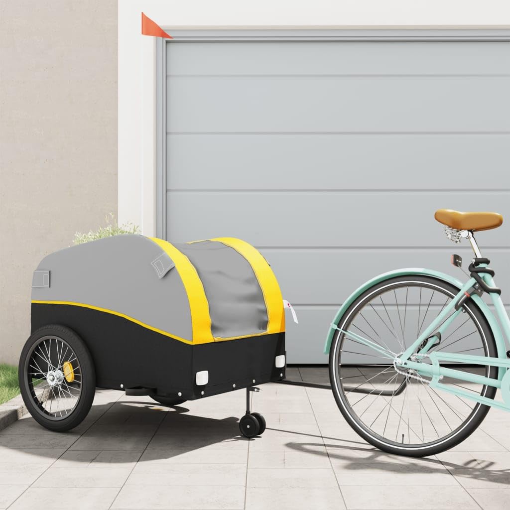 vidaXL Lastenanhänger für Fahrrad Fahrradanhänger Transportanhänger 45 kg Eisen