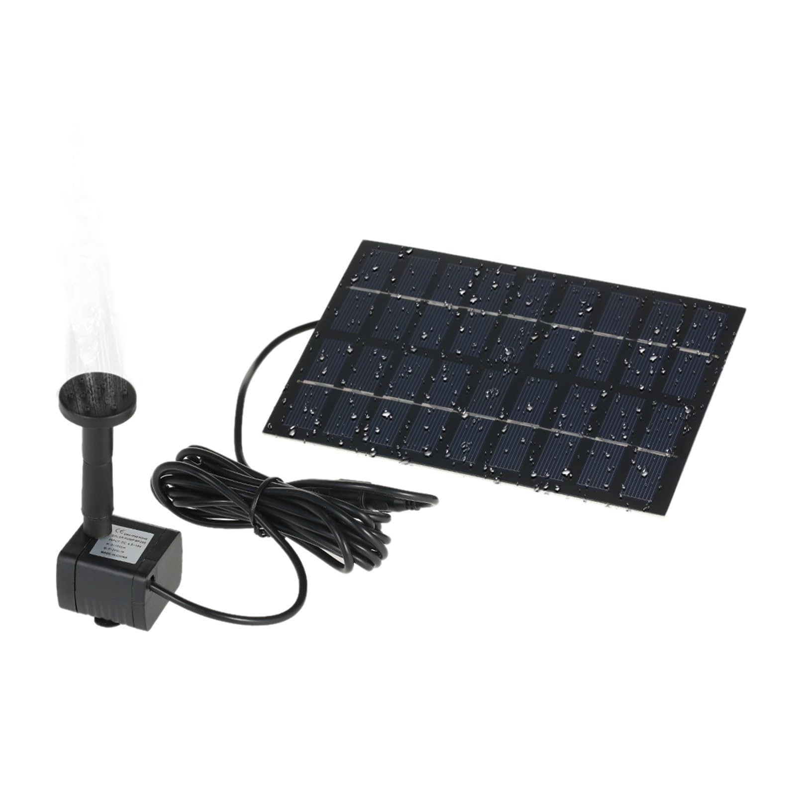 Fontana Solare da Giardino Esterno, Kit pompa acqua ad energia solare 9V 1.8W Pannello solare Acqua galleggiante Fontana ad energia solare for pompa acqua giardino stagno for uccelli(Pump without stan