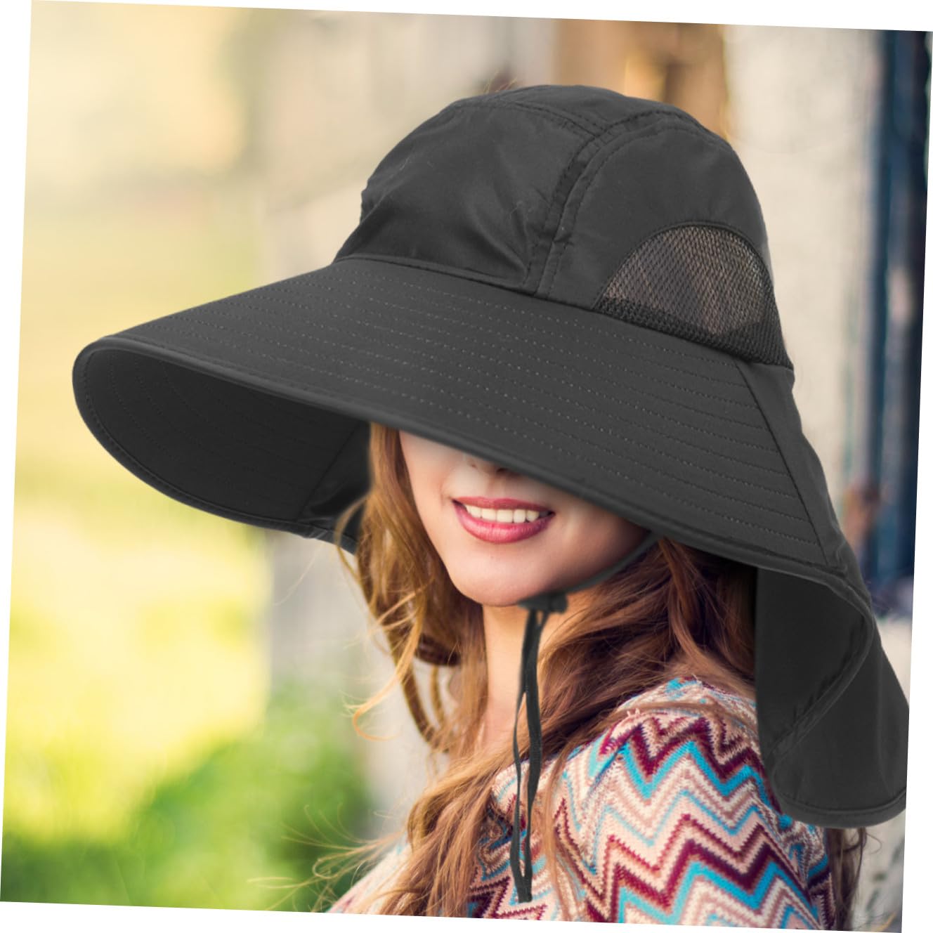 Toyvian Sombrero para el Sol Solar Ancho pequeño Sombrero de Pescador de Malla Transpirable Sombrero de Playa de Senderismo de Pesca Sombrero de Pesca de ala Ancha poliéster Negro