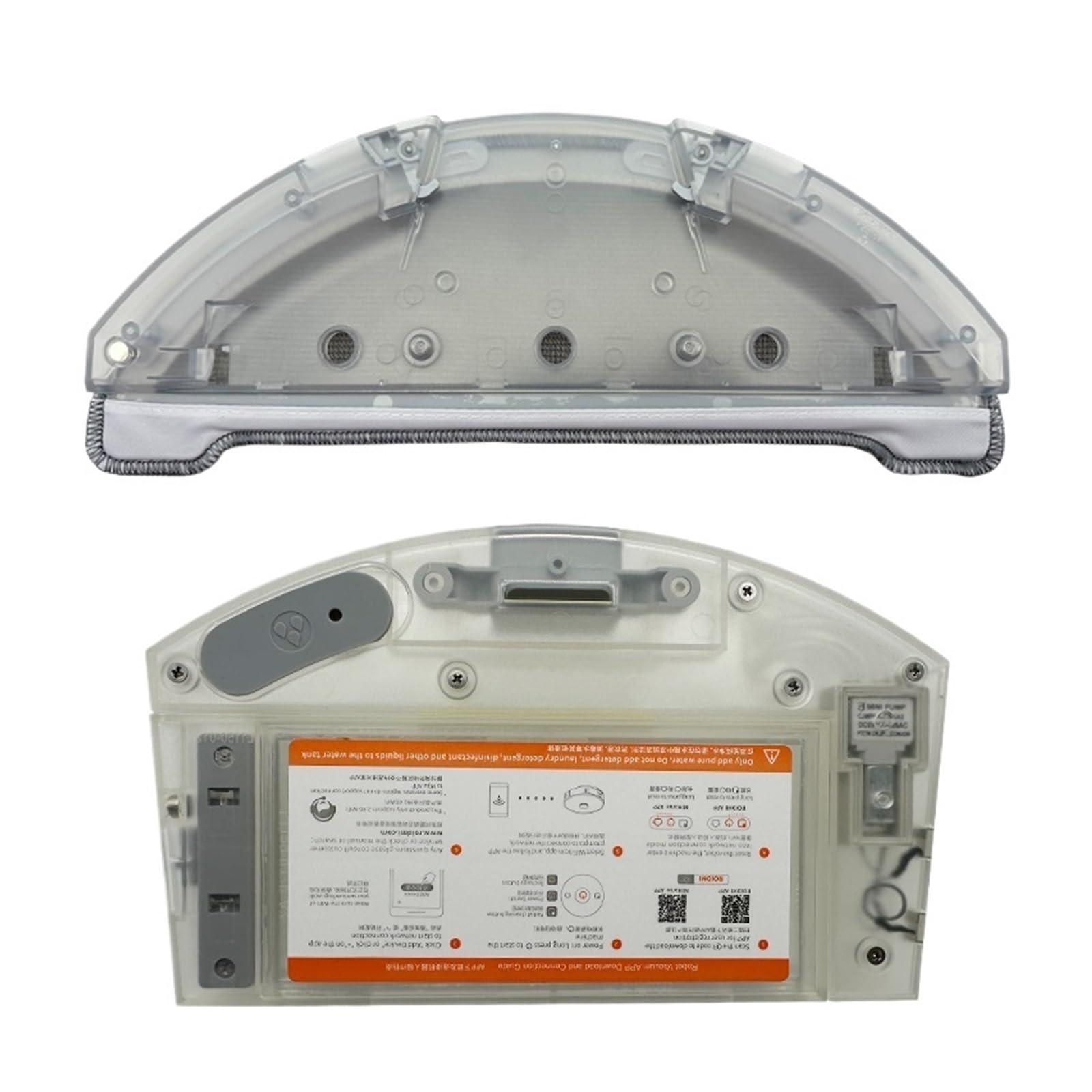 Compatible con xiaomi, Compatible con Roidmi,Eve Plus barredora robot limpiador módulo de fregona soporte de fregona accesorios for tanque de agua de polvo eléctrico(WATERTANK MOPBracket)