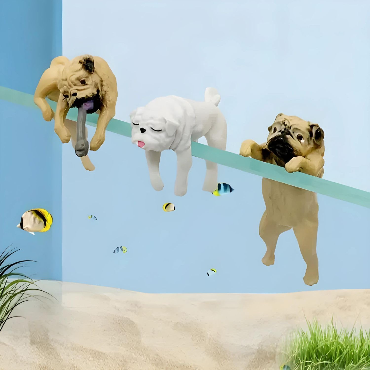 VAYINATO® 3 Pcs Cute Tiny Hanging Dog On Fish Tank, Flower Pot Climber Mini Dog Statue, Desktop Hanging Ornament Decoration (Random Color) by Petzlifeworld (B0D2R3LXHK) Amazon Price History, Amazon Price Tracker