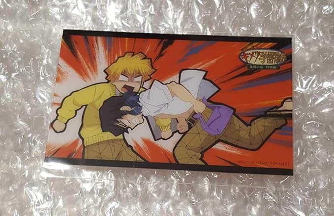 Amazon Co Jp 鬼滅の刃 鬼滅の宴 イラストクリアカード Ufotable 特典 キメツ学園 我妻 善逸 嘴平 伊之助 カード あがつま ぜんいつ はしびら いのすけ ホビー 通販