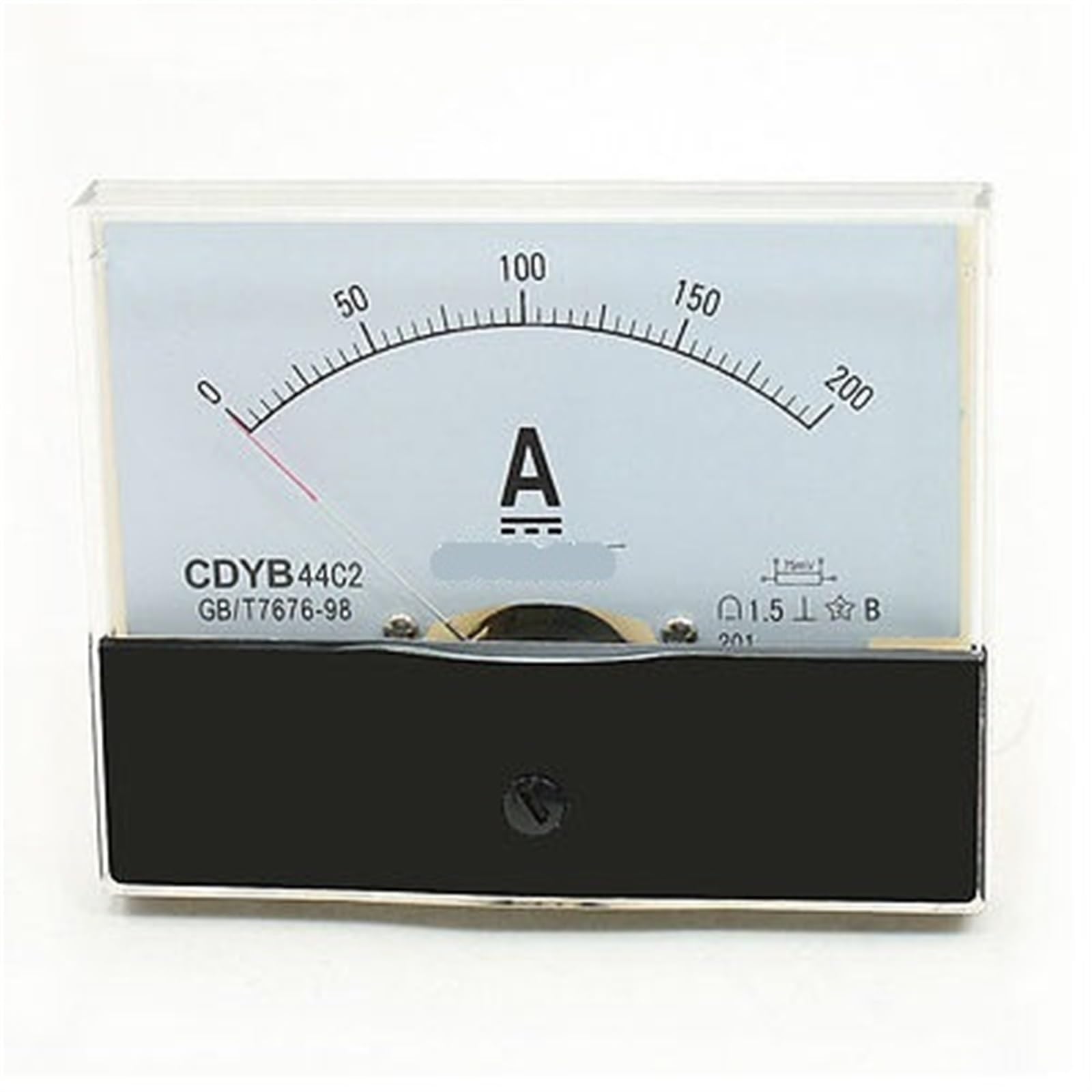 Ampèremètre rectangulaire à courant continu 0-200 A pour armoire électrique