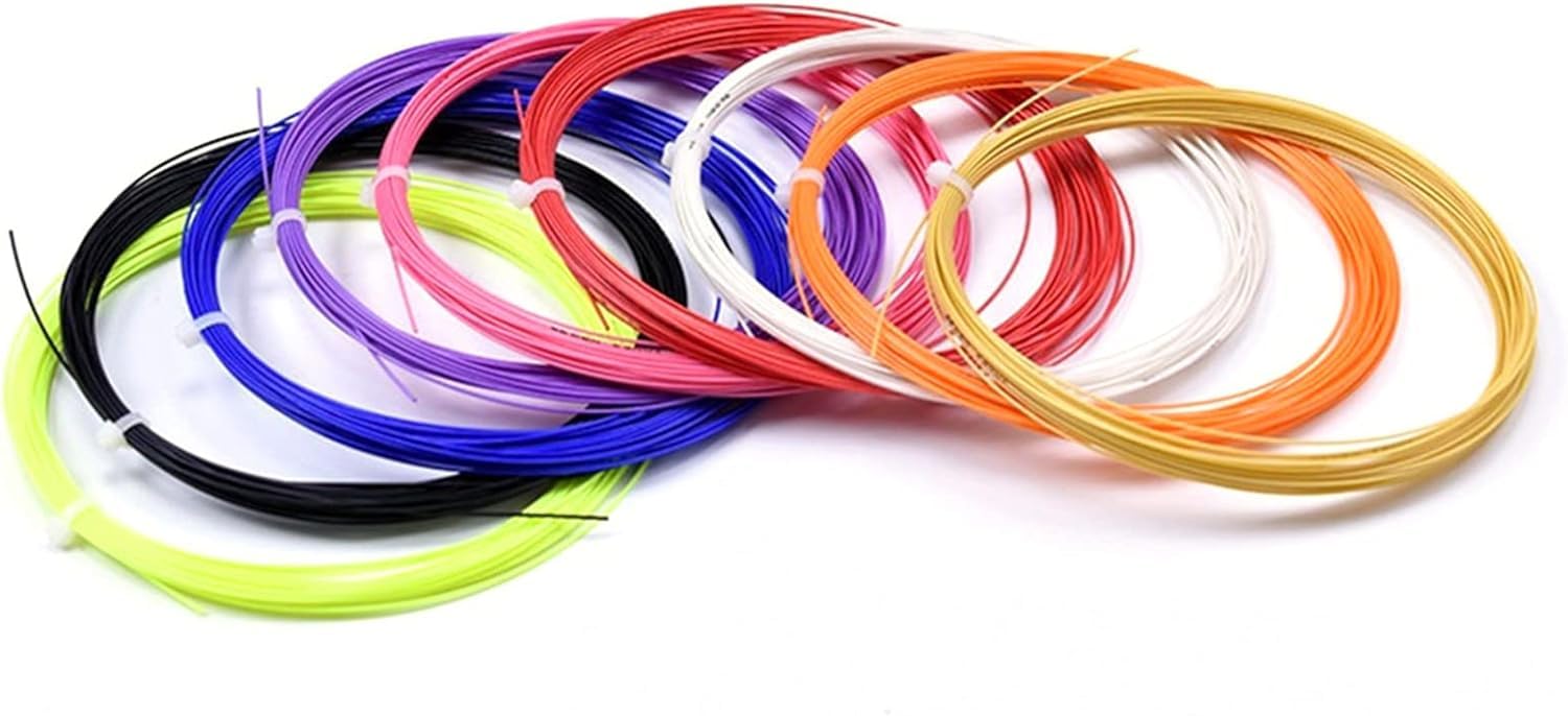 Canbee Badminton String 0.67 Medium Fast Nylon String Pack of 2 for 2 Rackets (White)