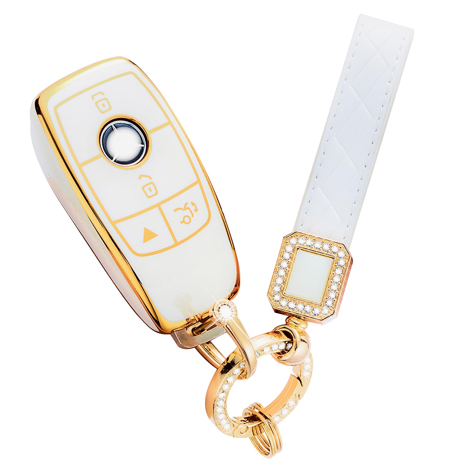 LCWPJWWS for Mercedes Benz Key Fob Cover,Soft TPU 360 Degree Protection for 2019-2021 A-Class C-Class G-Class,2018-2021 S-Class,2017-2021 E-Class Car