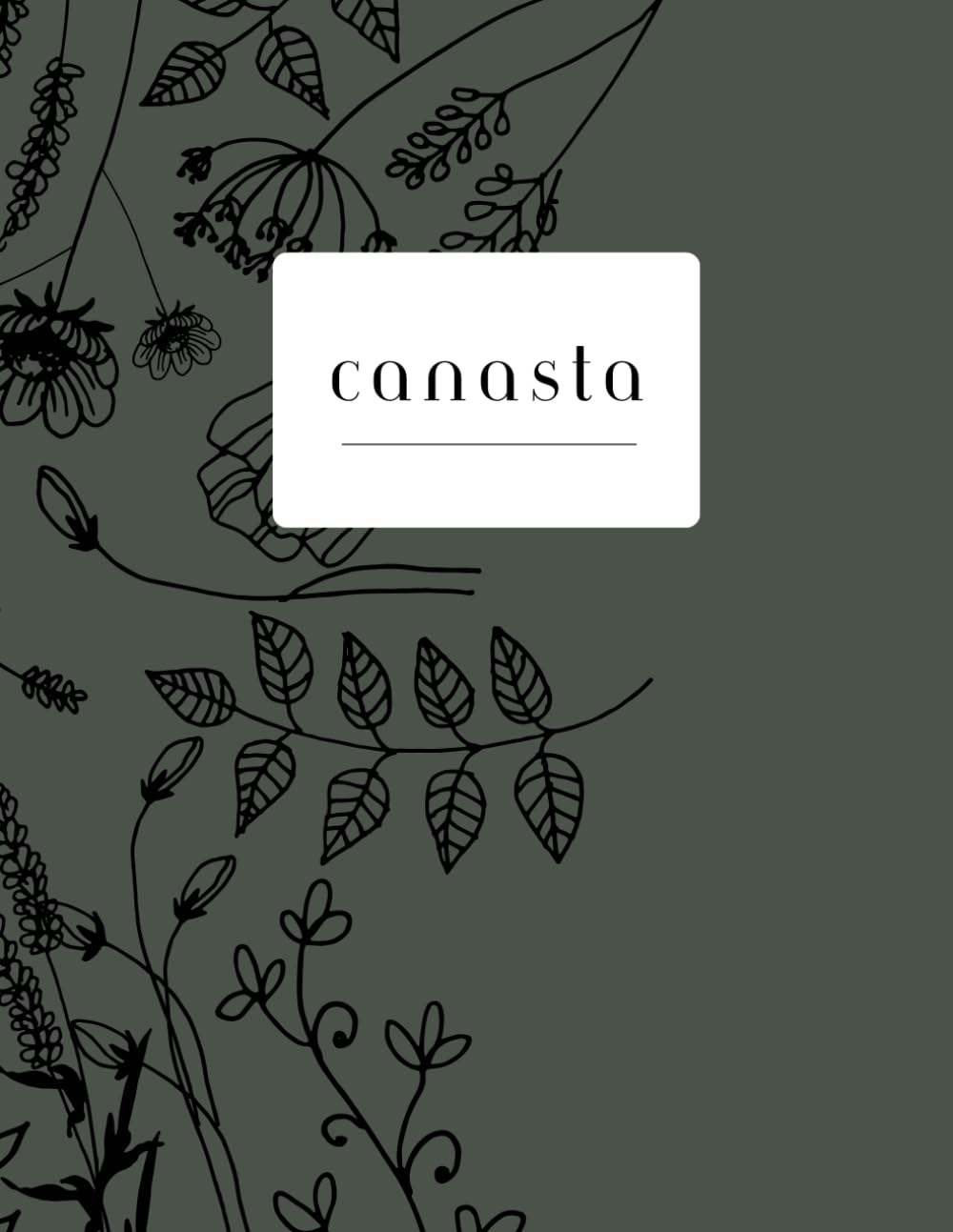 Canasta Score Book Game Journal Playing Cards