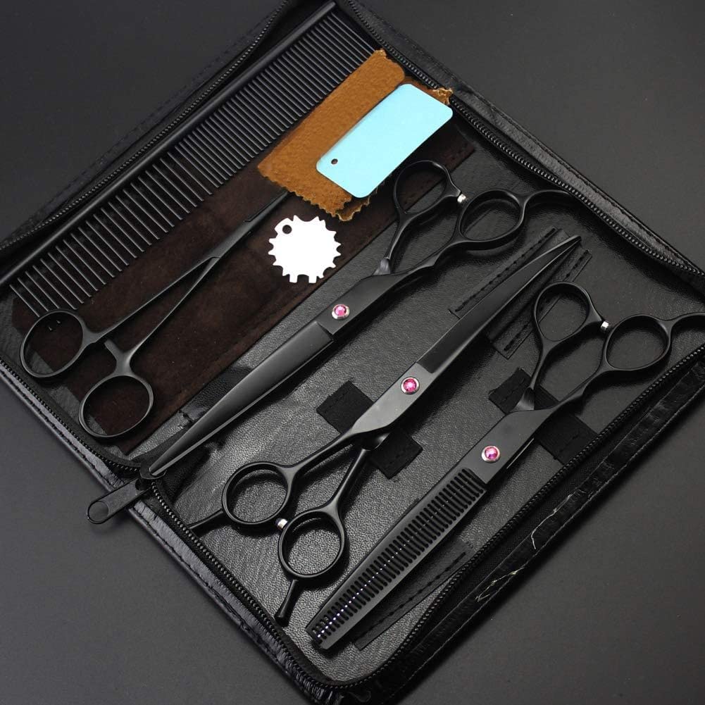 Forbici da Barbiere per Mancini, Forbici sfoltitrici, Forbici da Parrucchiere Professionali, Set di Forbici per Capelli, Set da 7,0 Pollici