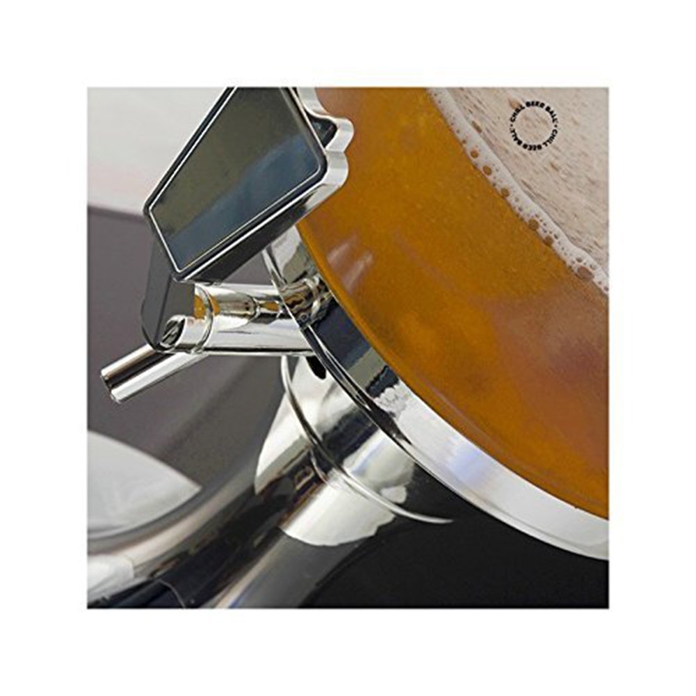 Freedi Dispensador de bebidas de 3,5 litros con forma de bola para cerveza, dispensador de bebidas con núcleo de hielo