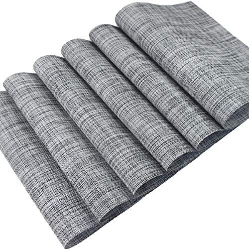 Sets de table lavables pour repas de famille complet avec nappe chemin de table gris chic