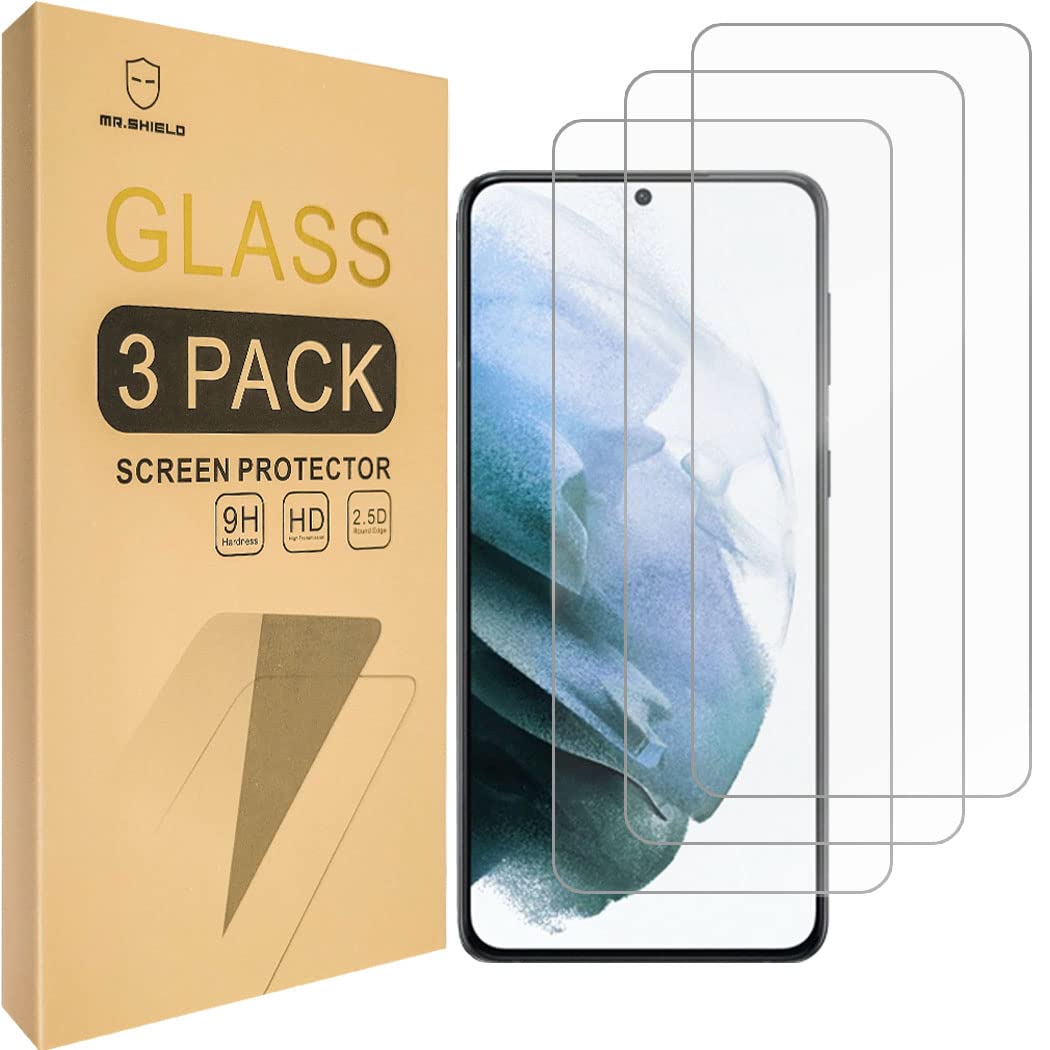 Mr.Shield [3-Pack] Designed For Samsung (Galaxy S21 Plus 5G) / Galaxy S21+ 5G [6.7 inch] [Tempered Glass] [Japan Glass with 9H Hardness] Screen Protector with Lifetime Replacement