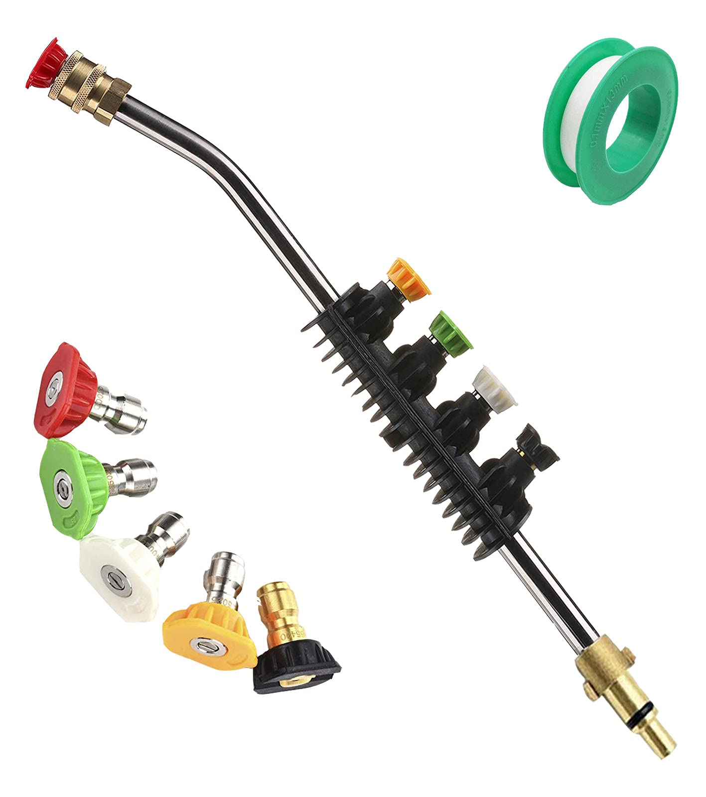 Buy Pressure Washer Extension Wand Jet Lance, 30 Degree Curved Rod