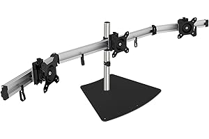 SIIG CE-MT2111-S1 Premium Aluminum Triple Monitor Stand for 27 Inch Monitors