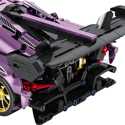 Miniatura 6 de Mesiondy Bloques de construcción de automóviles deportivos kits de juguetes para niños o adultos juego de construcción MOC 110 modelo de automóvil