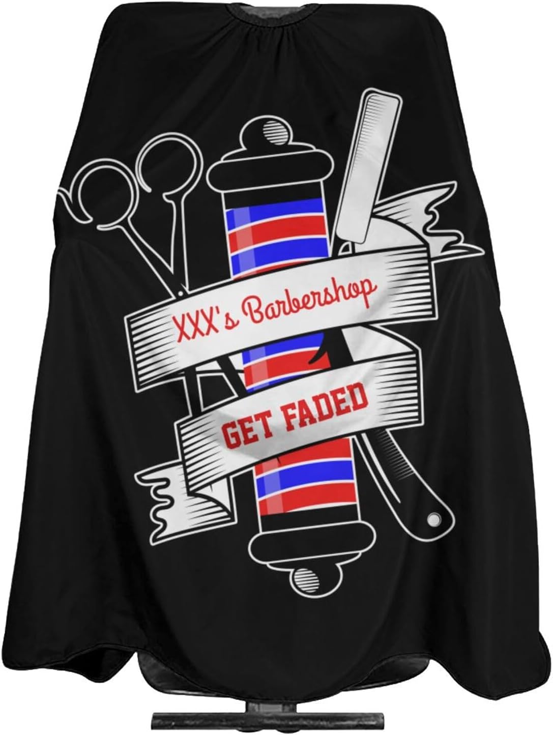 Custom Barber Cape - Add Your Photo, Text, Logo for Personalized Hairdresser Cape for Men - Customized Hair Cutting for Home Salon Barbershop
