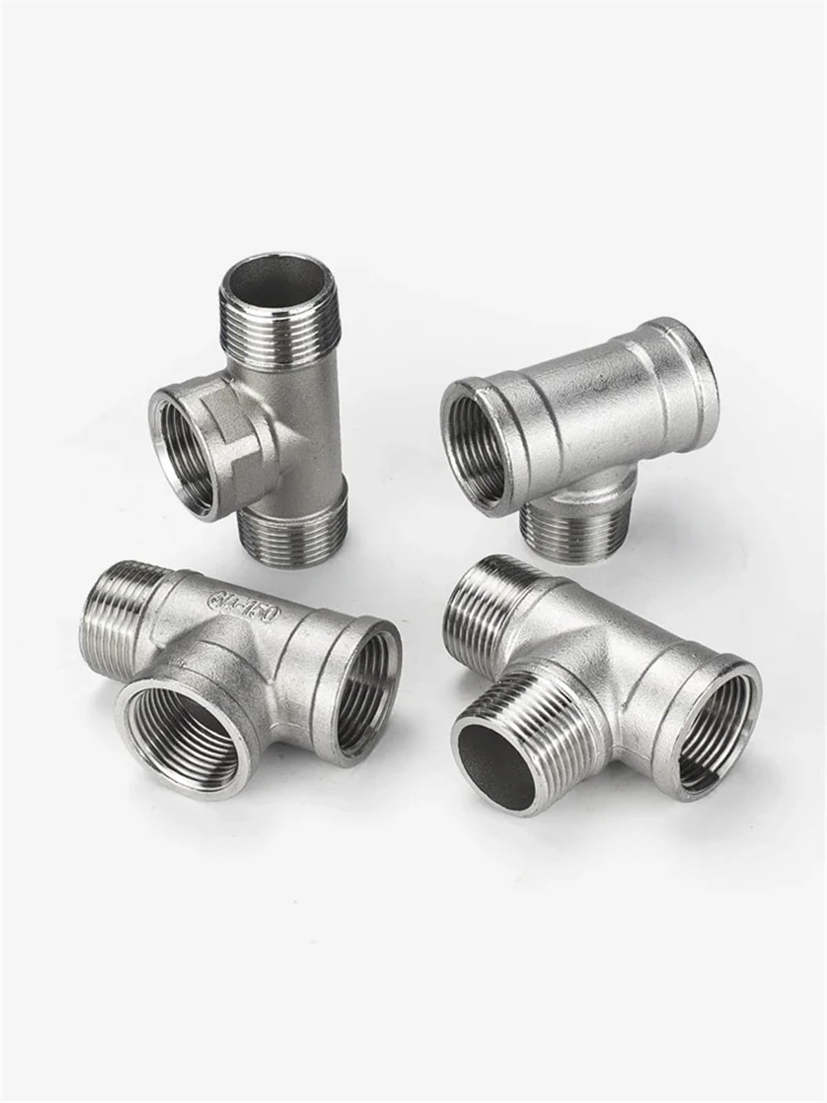Jonction té pour tuyauterie Raccord en T fileté mâle et Femelle en Acier Inoxydable Raccords de tuyauterie de plomberie 3 Voies en Acier Inoxydable pour Tuyau(304DN20-mmf)