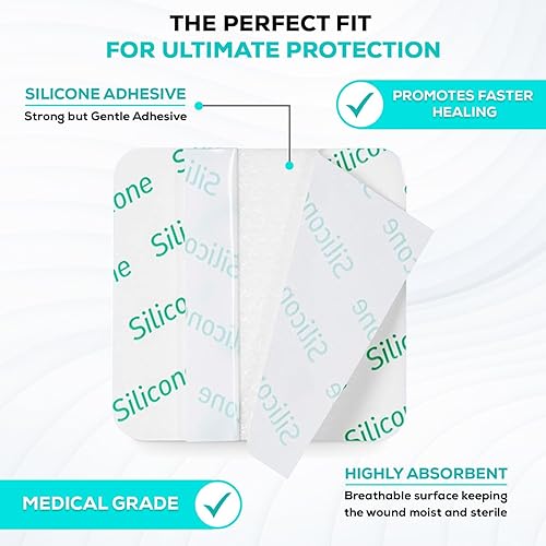 Miniatura 4 de MedVance TM Silicone - Apósito absorbente de espuma adhesiva de silicona, 3 x 3 pulgadas, caja de 5 apósitos