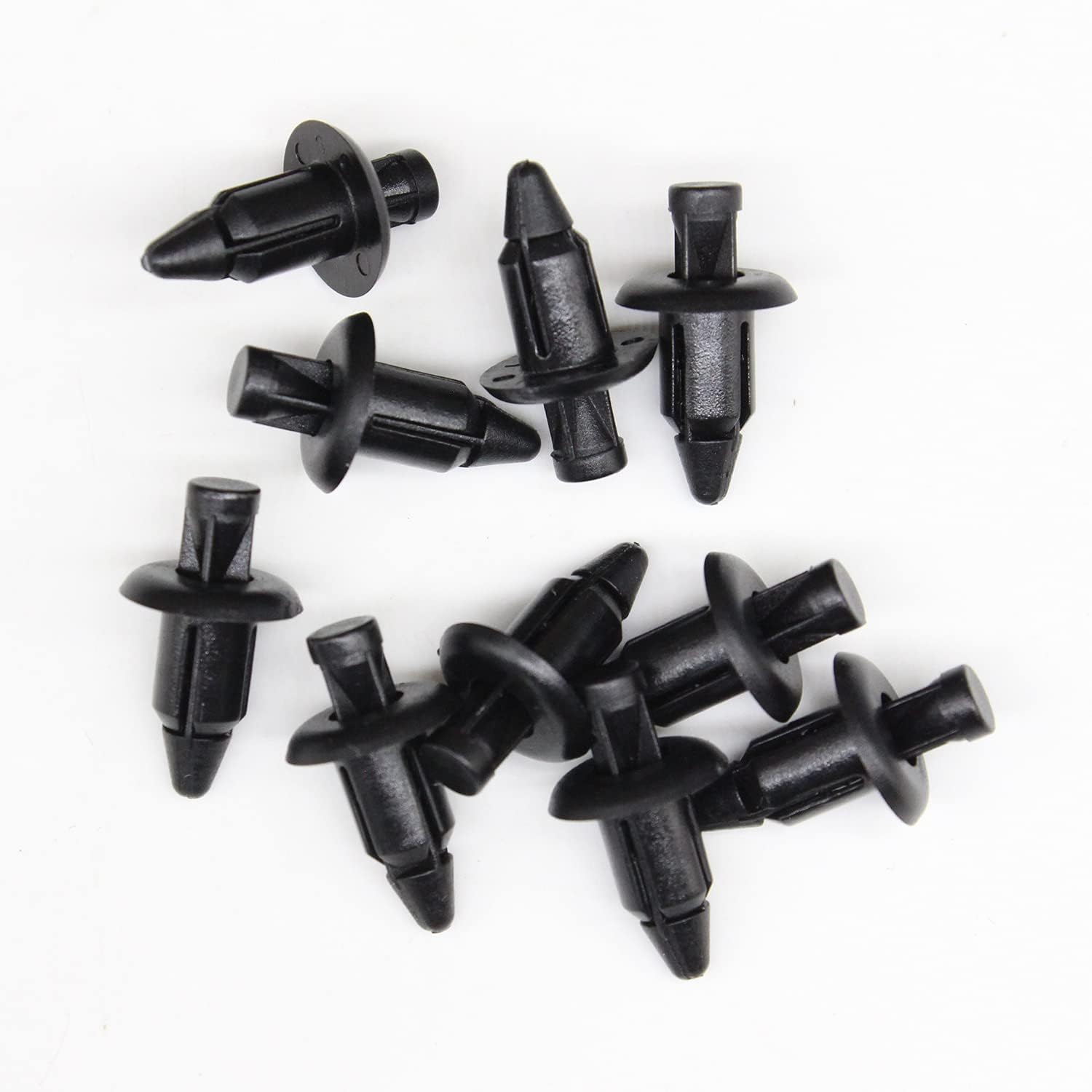 Alrens 35 PZ Rivet in Plastico per Carenatura Bici, Clip di Fissaggio a Rivetto per Moto, Viti a Spirale a Velocità di Attacco, Clip, Dado Nero, Foro di 6mm con Honda/Compatibile con Yamaha/con Suzuki