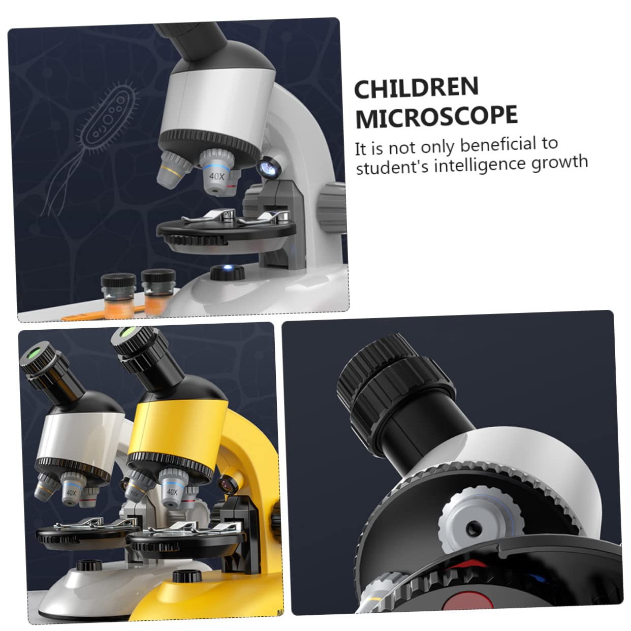 Angoily 1 Set Microscope High Definition Magnifier for Educational Science Explore Microscopic Details of and Plants Durable for Young Scientists