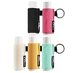 WK IEASON - Lip Balm Holder Keychain Clip On Lipstick Sleeve Chapstick Sleeve Holder Keychain Pack of 5 (Beige/green/yellow/black/rose)