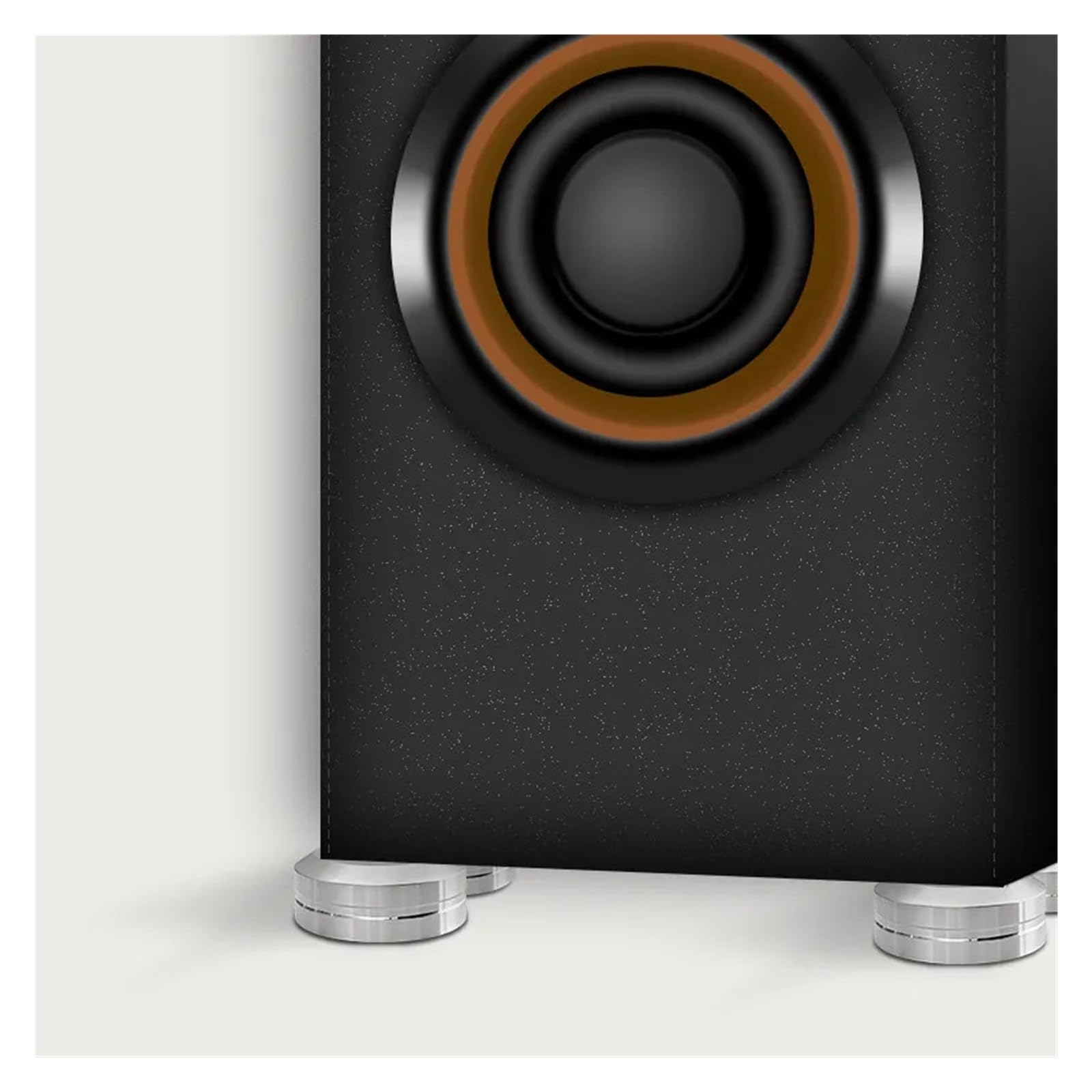 Inox SpeakerSpike 8 piedini con punta smorzante for le vibrazioni | Cuscinetti isolanti in acciaio inossidabile HIFI Audio for supporto for altoparlante da pavimento