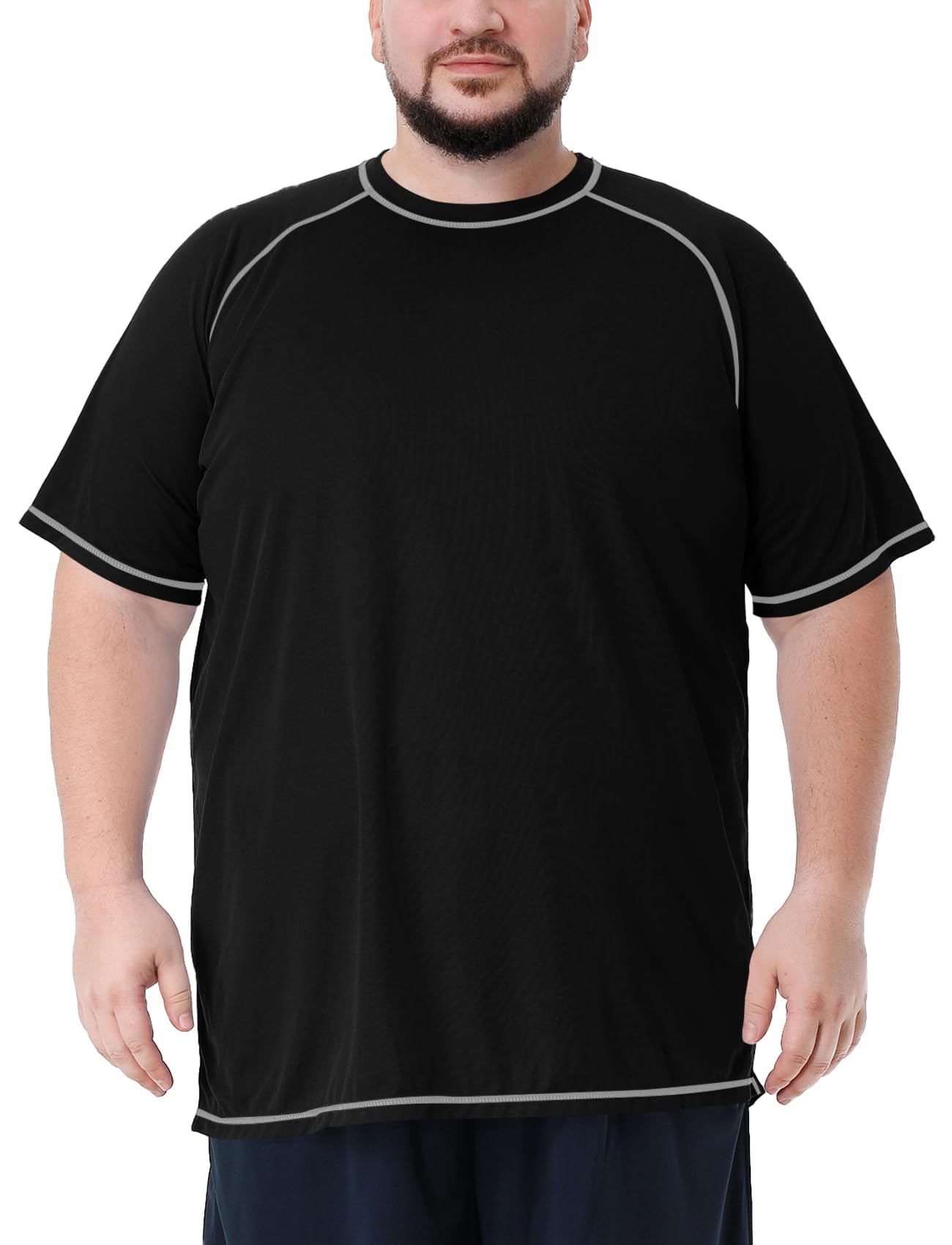 Mens Big and Tall Swim Shirt UPF 50+ Rash Guard