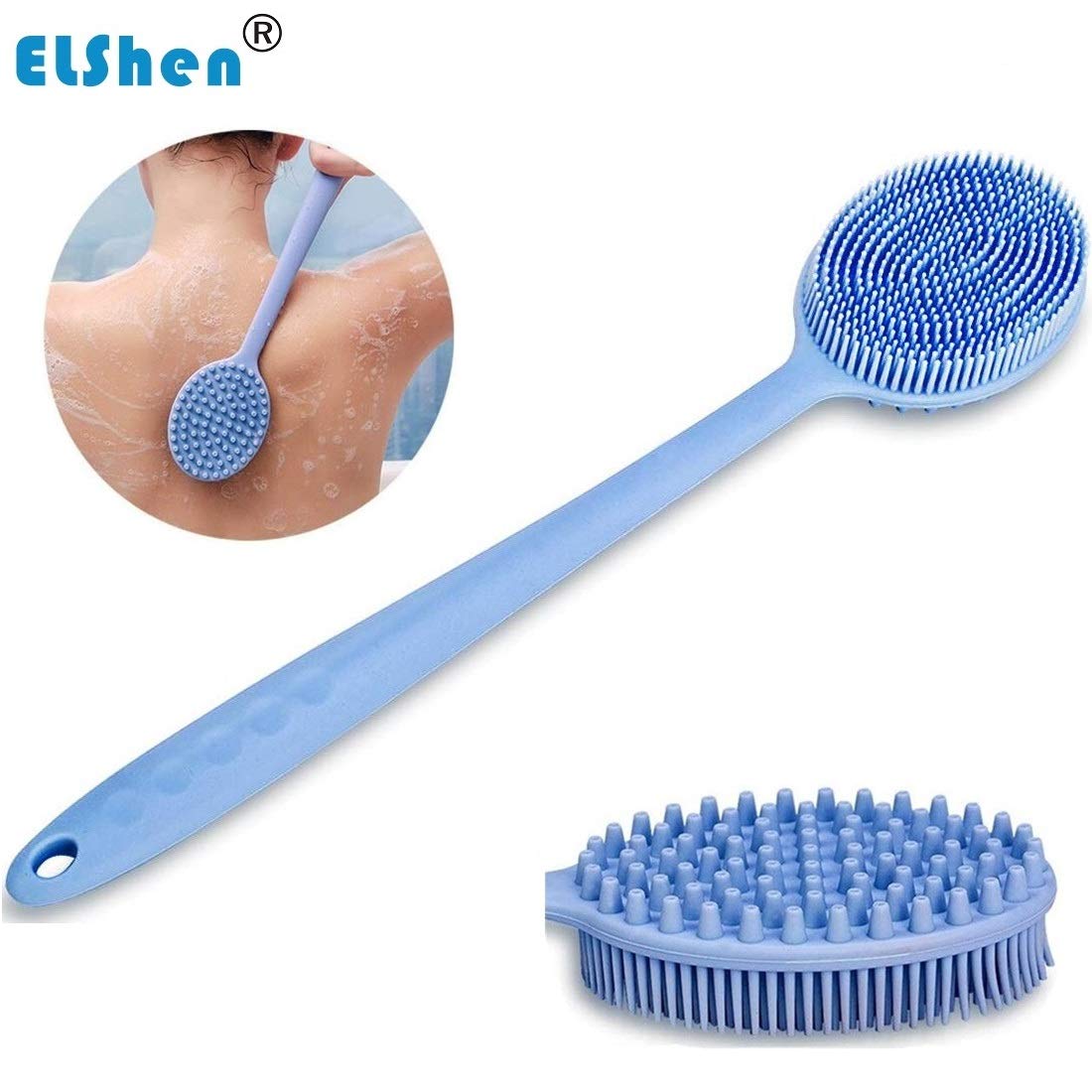 Shower Brush with Long Handle, BPA Free Silicone Bath Body