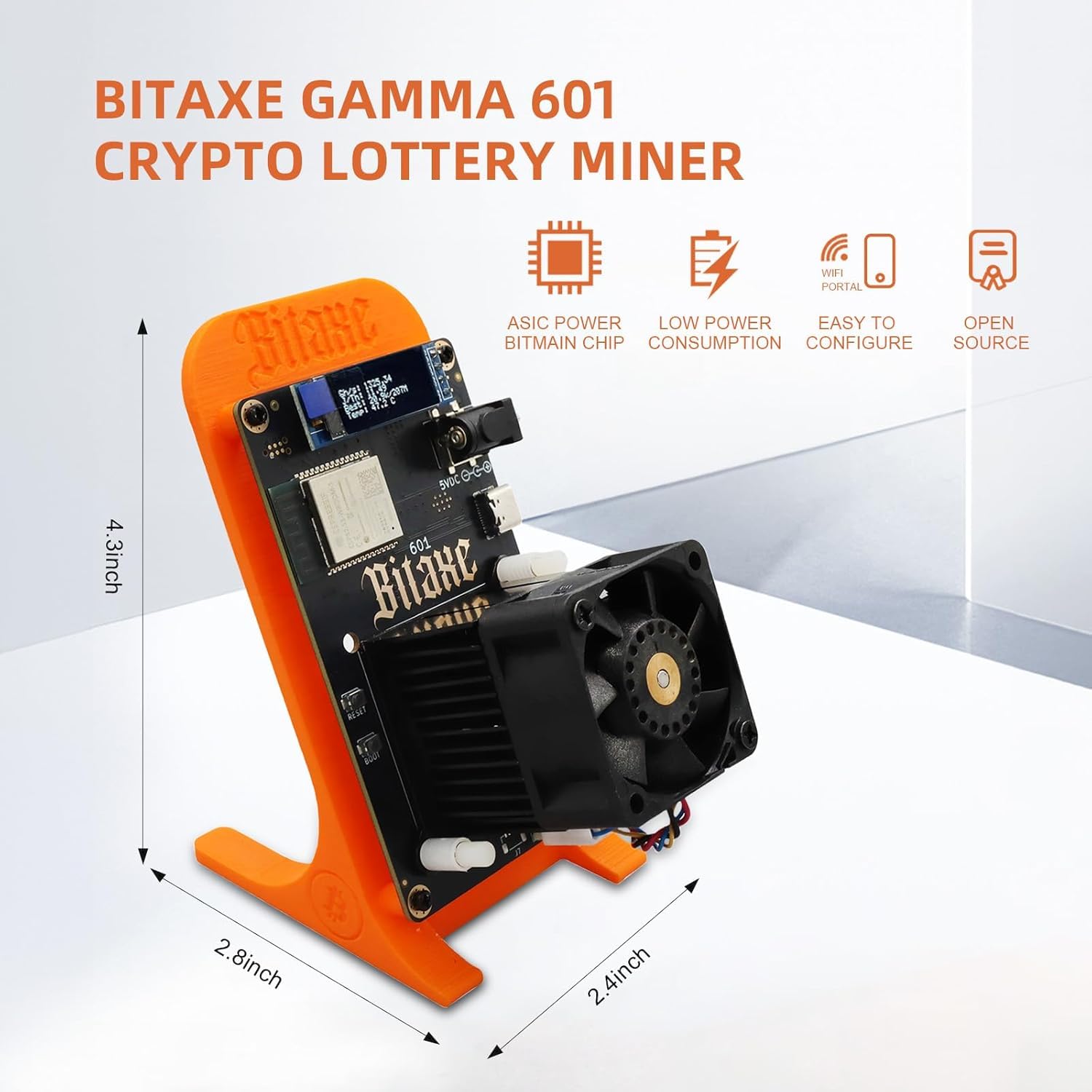 Home Crypto Mining Machine Bitaxe Gamma 601 Bitcoin Miner - 1.2TH/S Solo  Mining Machine With WiFi ASIC Solo Miner
