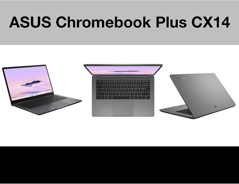ASUS Chromebook Plus CX14 Lightweight 14.0" FHD Intel Core 3 N355 | 8GB RAM, 256GB eMMC SSD, Wi-Fi 6E, BT 5.3, HD Webcam with Privacy Shutter, Chrome OS - Ideal for Everyday Value Use (Renewed) image 2