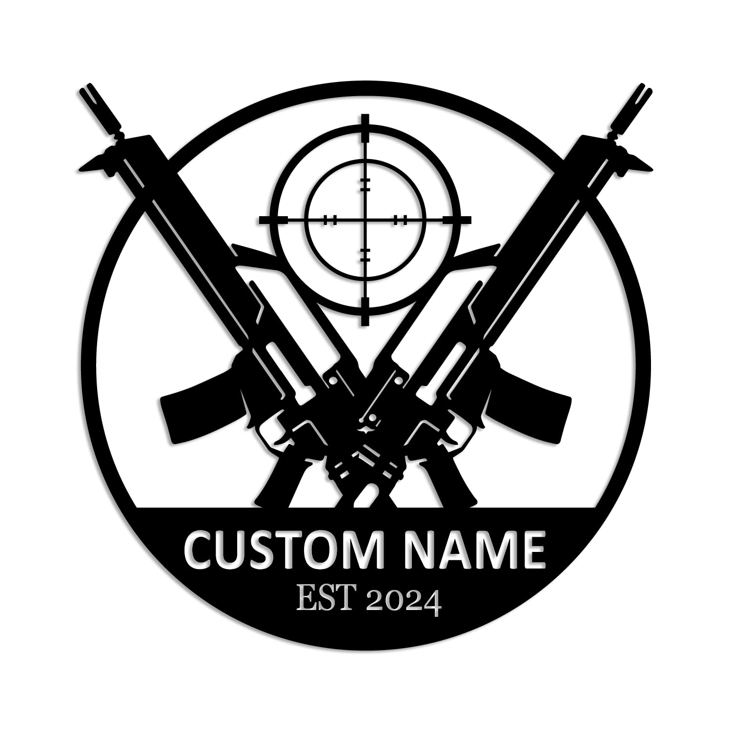 Kissesuu Style J Custom Gun Metal Sign, Personalized Guns Pistols Shotguns Name Metal Signs,Gun Metal Wall Art, Army Gift, Veteran Gift, Gun Room Sign, Armory Decor, Gun Gift, Gun Owner Gift, Gift For Him (Style J)