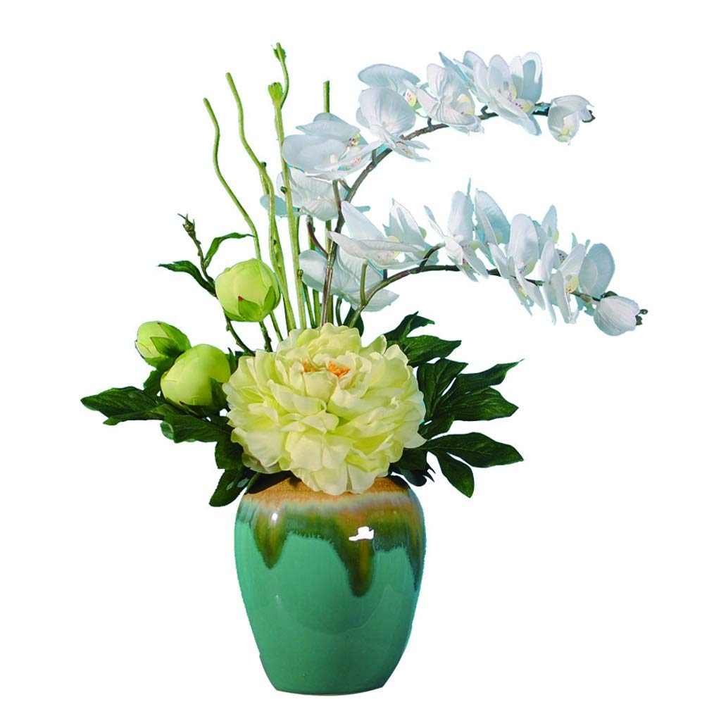 IUokLU Home Garden Simulation Phalaenopsis Peony Bonsai Bouquet Is Used In Living Room Hotel Party to Place Silk Flower Fake