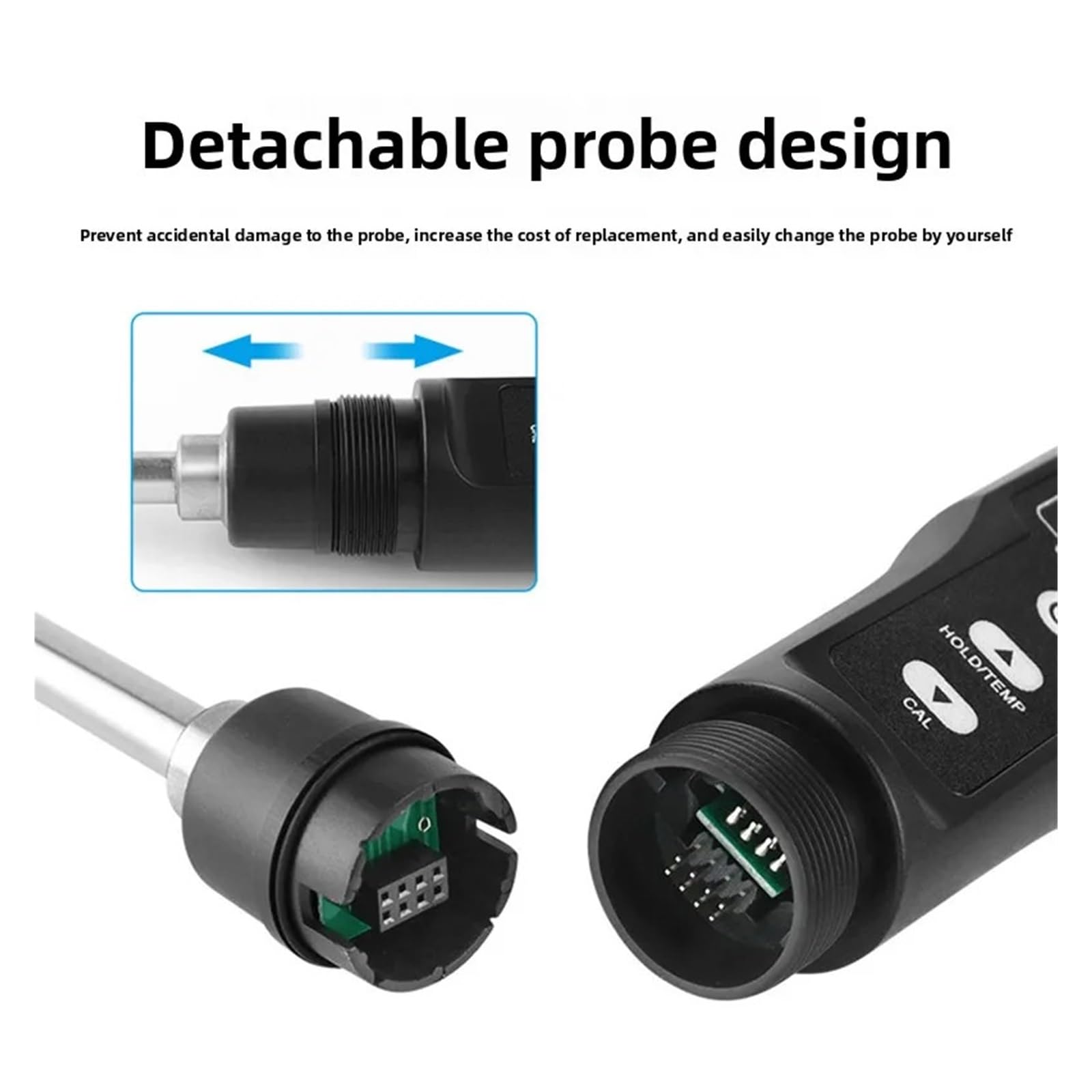 Medidor de PH del suelo portátil profesional, probador de temperatura del suelo, detector de suelo de jardinería for plantación de huertos