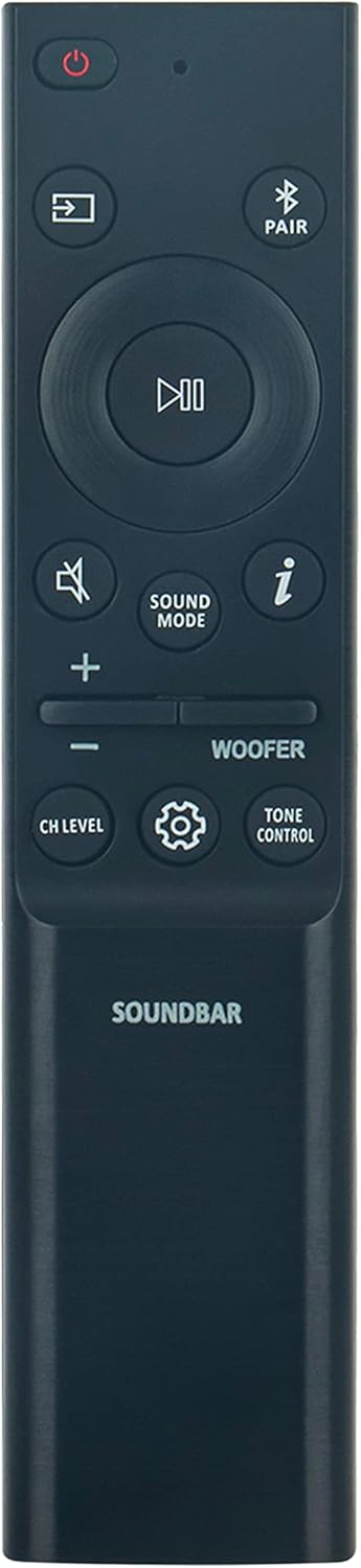AH81-15498A Replace Remote Control fit for Samsung Soundbar HW-B550 HW-B53M HW-B53C HW-B530 HW-B450 HW-B650 HW-B43C HW-B63C HW-B63M HW-B67E HW-B67C HW-B45E HW-B430 HW-B440 HW-Q600B HW-Q6CB HW-Q67CB