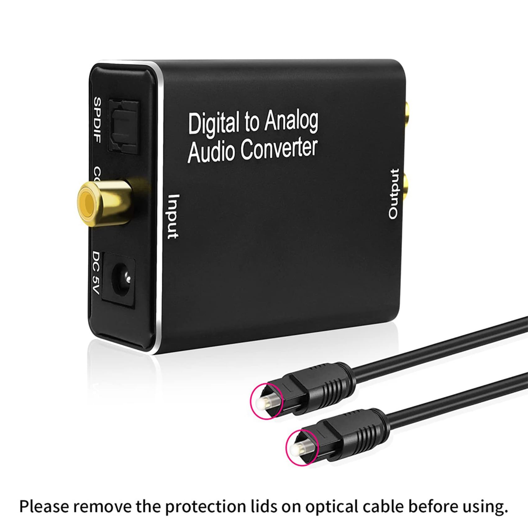 5X Convertisseur Audio NuméRique vers Analogique, NuméRique SPDIF Optique vers Analogique L/R et Adaptateur Audio StéRéO AUX 3,5 mm