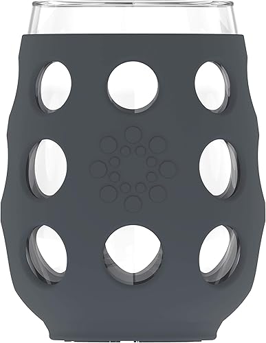 Miniatura 10 de Lifefactory - Copa de vino para interior y exterior con funda protectora de silicona, paquete de 4, Blanco óptico