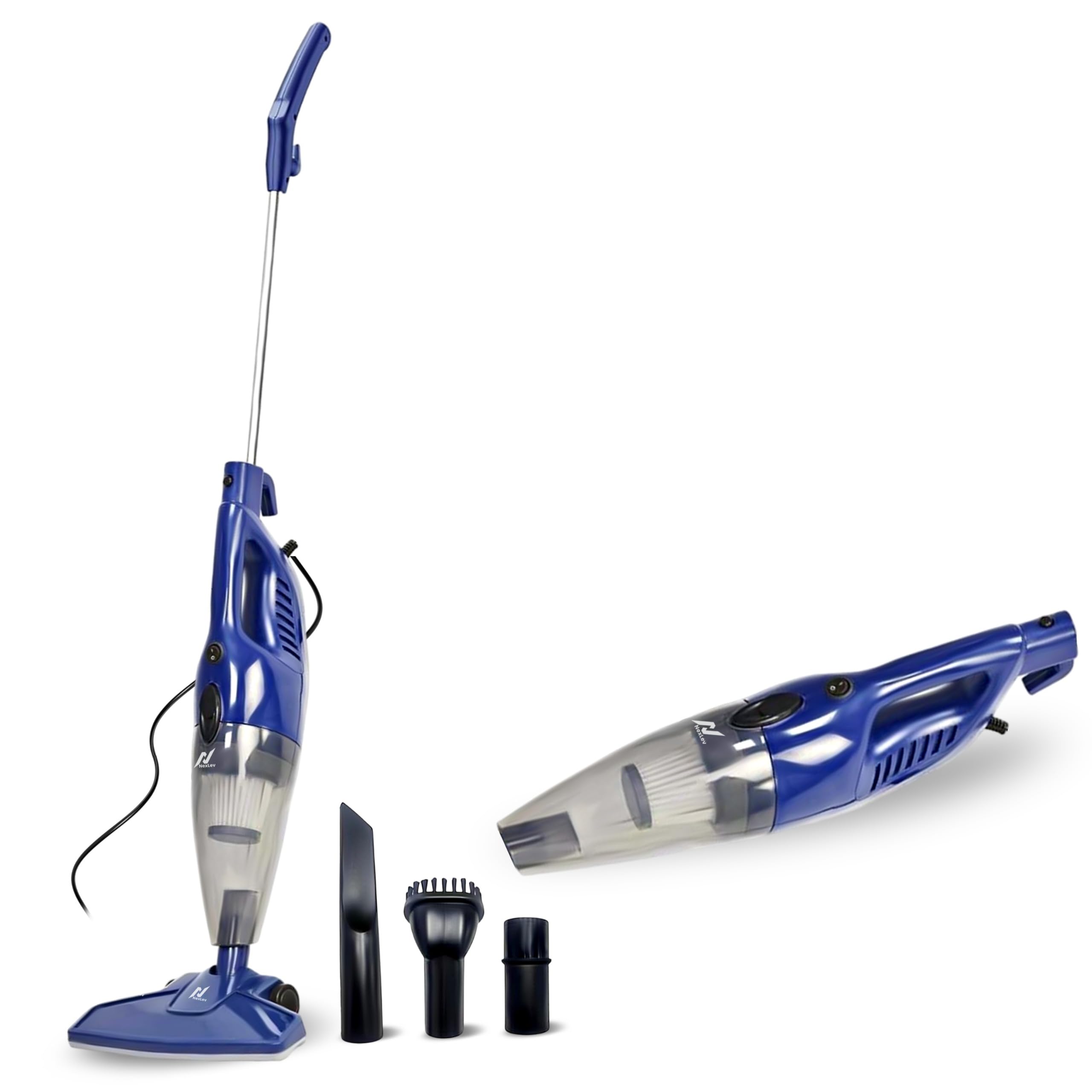 2 in 1 Handheld & Stick Vacuum Cleaner | 17500 PA Suction | Dry Vacuuming for Home & Office | Washable HEPA Filter | 4 Adjustable Heads | Bagless| Deep Cleaning for Sofa Bed Window & more|VC-01