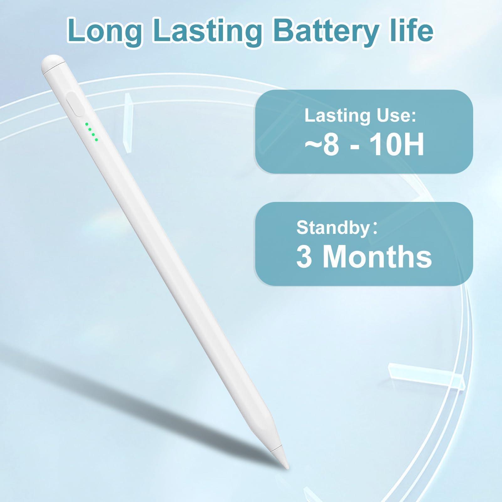 Stylus Pen per Touchscreen Android iOS, Stylus Pencil per Tablet e Smartphone, Penna Universale per Tablet Compatibile con Sam sung/i Phone, Sensibilità all'inclinazione,con 4 punte di ricambio