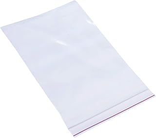 Minigrip Red Line MGRL2P0609 Polyethylene (LDPE/LLDPE Blend) Clear Reclosable Bag, 9