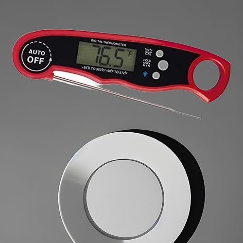 Miniatura 5 de Kitchen Ideas - Termómetro digital para carne con parte trasera magnética, termómetro compacto de lectura instantánea para cocina, termómetro de