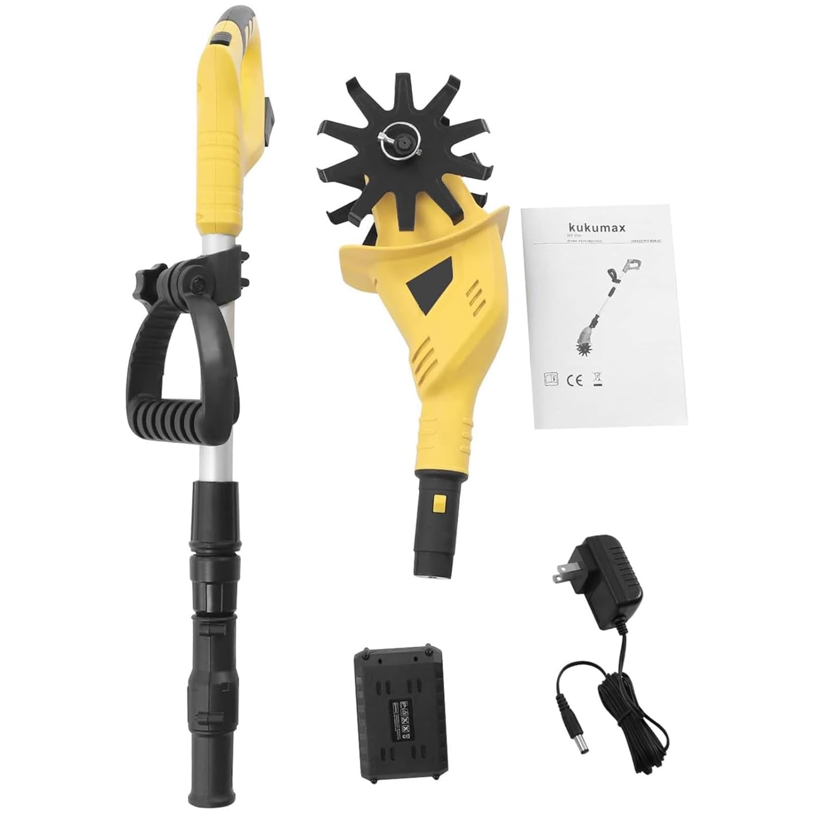 Cultivador EléCtrico, Azada InaláMbrica, Azada con Mango, Motoazada con BateríA De 4000 Mah Y 20 V, Motoazada con Cargador, Motoazada Cultivador