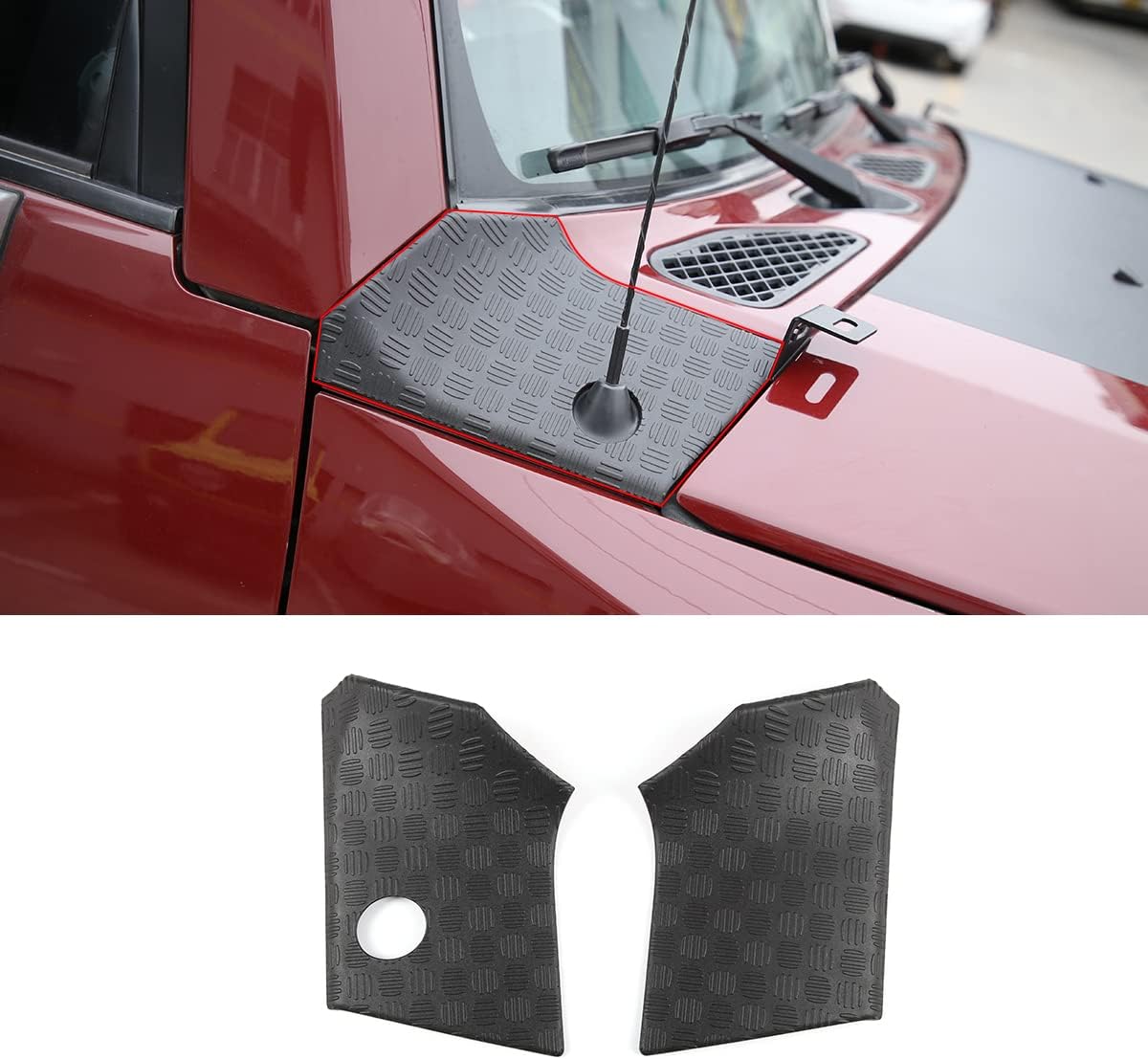 LLKUANG Car Black Cowl Body Armor Outer Cowl Covers Side Corner Guards for Toyota FJ Cruiser 2007-2021,ABS Car Hood Side Trim Panel-1 Pair (Sticky Style(Right+Left))