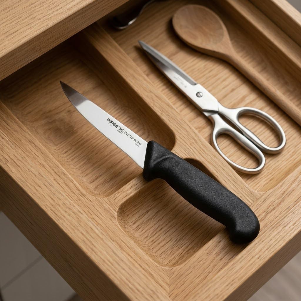 Pirge Cuchillo de carnicero BUTCHER'S MIG | Cuchillo de carne afilado de acero inoxidable | Cuchillo de cocina profesional con mango ergonómico