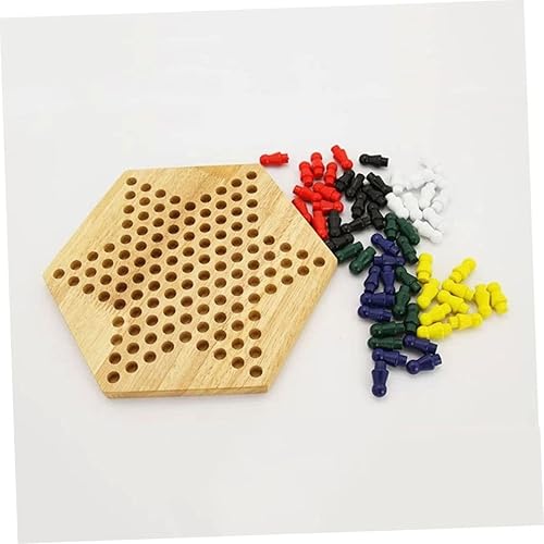 Miniatura 9 de Toyvian Rayan Toys for Kids Juguetes de desarrollo Juegos de mesa de madera, damas chinas, mármoles, damas chinas de madera, juego de ajedrez chino,