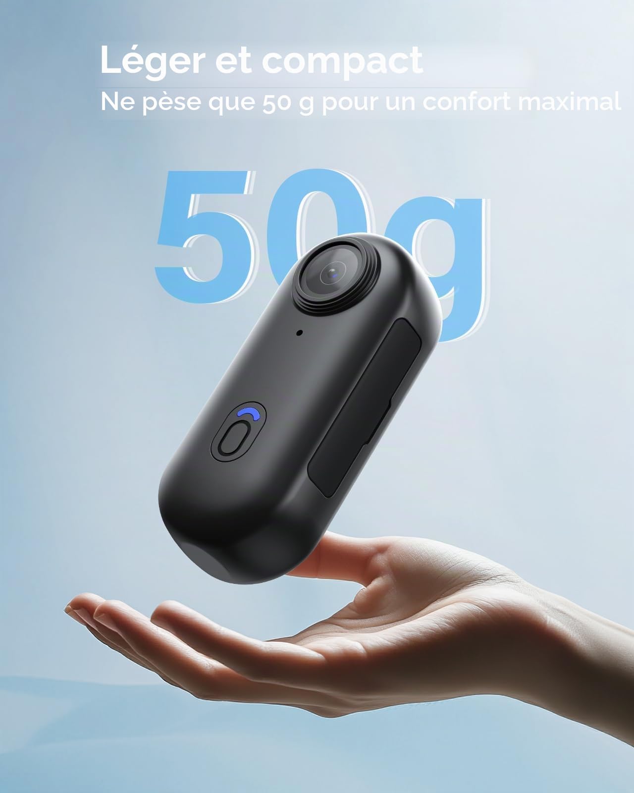 BOBLOV W4 4K Bodycam Mini caméra corporelle avec Clip Rotatif à 360° et Clip magnétique, 90 Minutes pour Enregistrement, conférences, Voyages, promenades avec Animaux de Compagnie (4K 128 Go étanche)