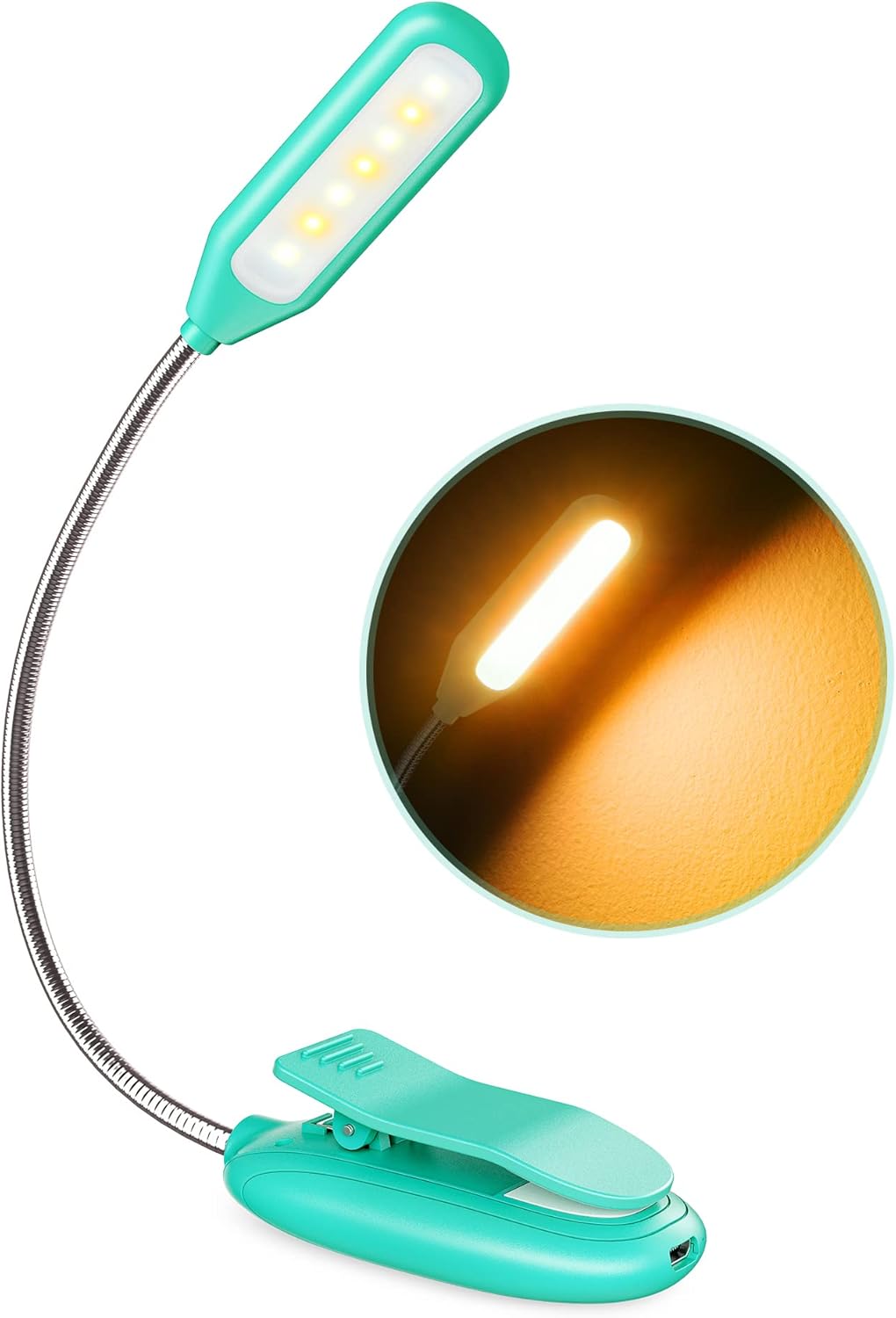 Monotremp Book Light Clip On Rechargeable, 3 Brightness Levels × 3 Color Temperatures Small Reading Lights for Books in Bed, 1.3 oz Lightweight, Up to 70 Hours Eye-Friendly Lighting for Kids - - 