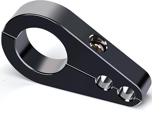 Miniatura 12 de MoKitDora 1" Abrazaderas de manillar de motocicleta o abrazadera universal de montaje de línea de freno de embrague y acelerador de orificio doble