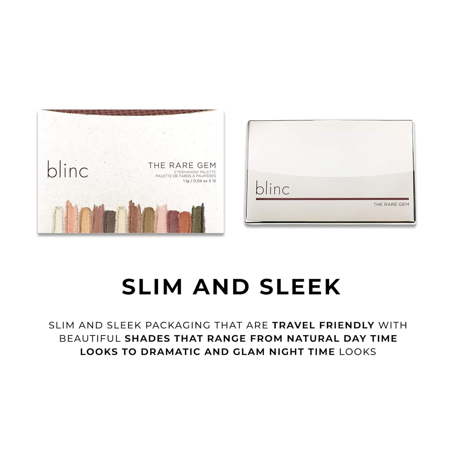 blinc Rare Gem Eyeshadow Palette, Long-Lasting, Creamy, Blendable and Pigmented Matte, Shimmer and Metallic Eyeshadows - Image 4