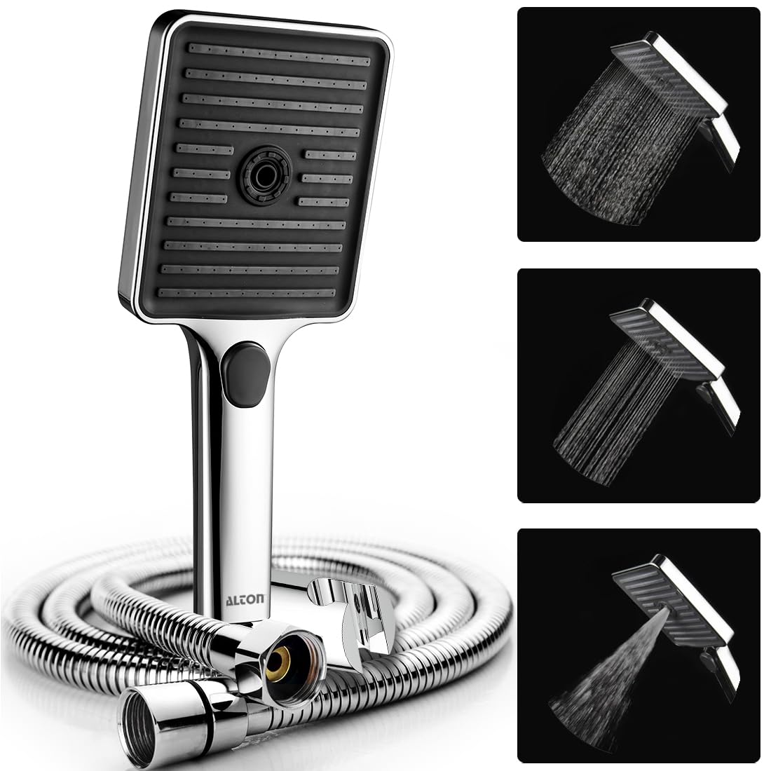 ALTON SHR22395, ABS,3-Function, 5-INCH, Hand Shower With SS-304 Grade 1.5 Mtr Flexible Hose & Wall Hook, Silver (B0CP4VR754) Amazon Price History, Amazon Price Tracker