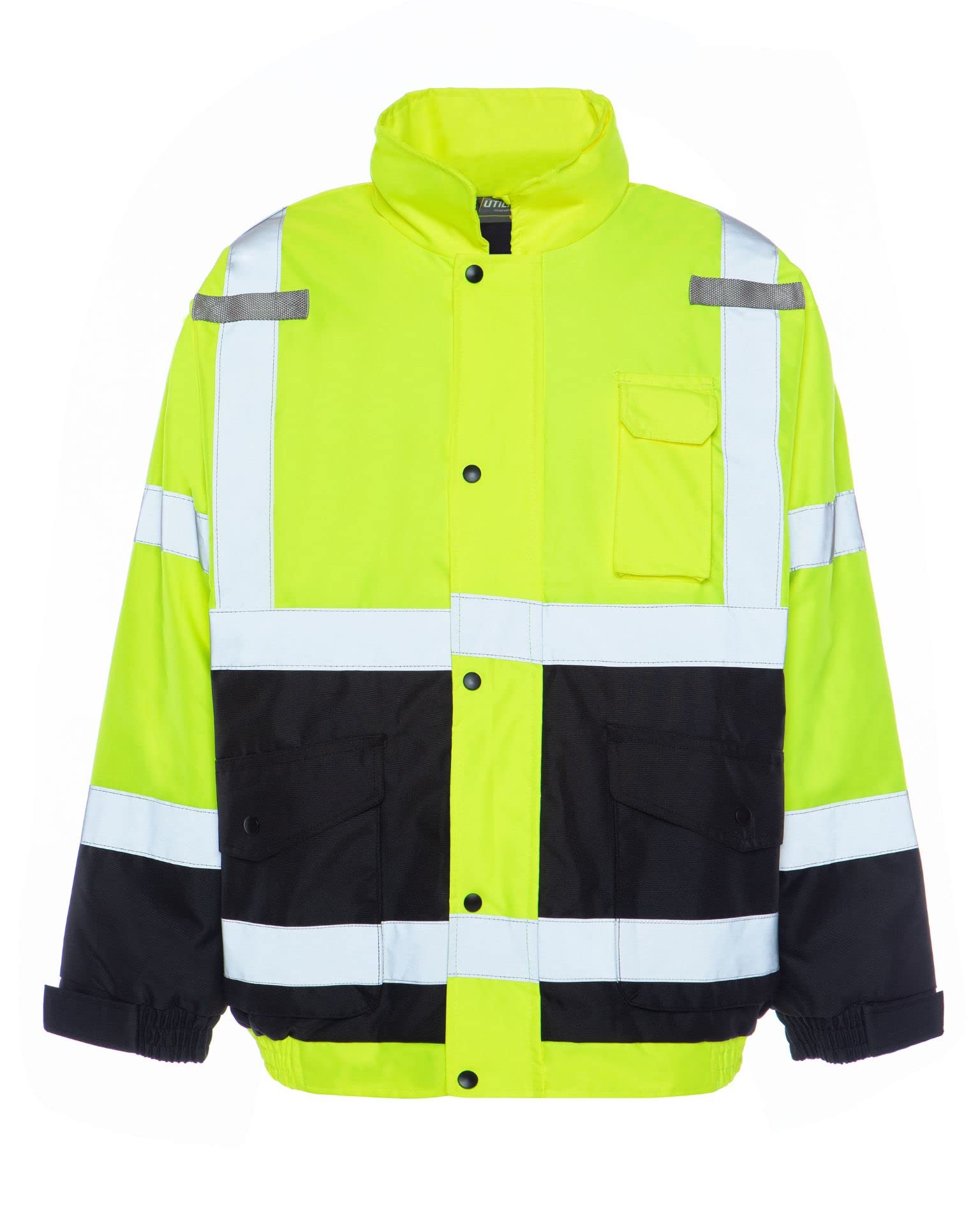 Utility ProHi-Vis Reflective Bomber Jacket with Quilted Lining, (Lime) (XL), Yellow, XL
